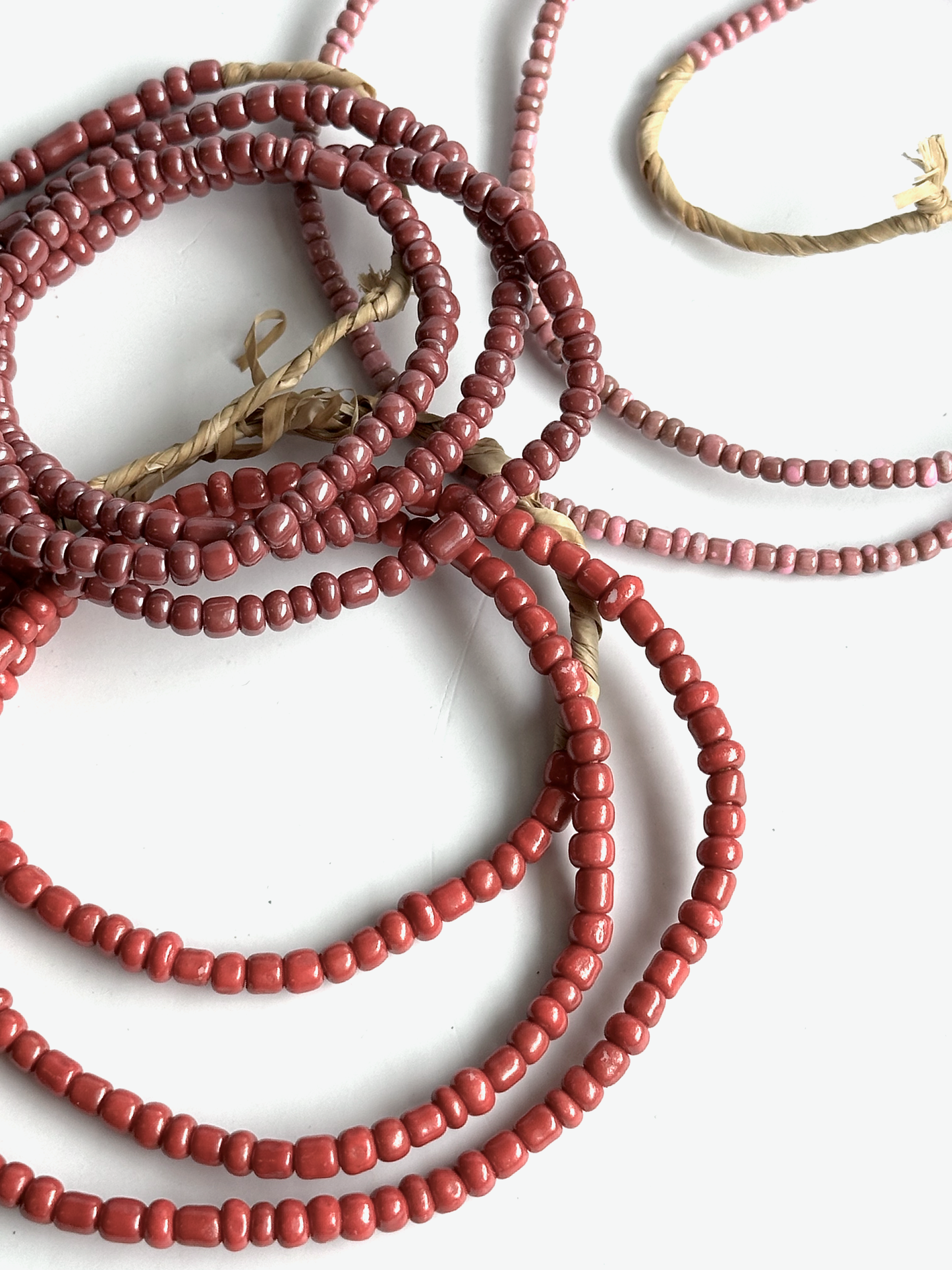 African Maasai Glass Seed Beads - Cardinal Red