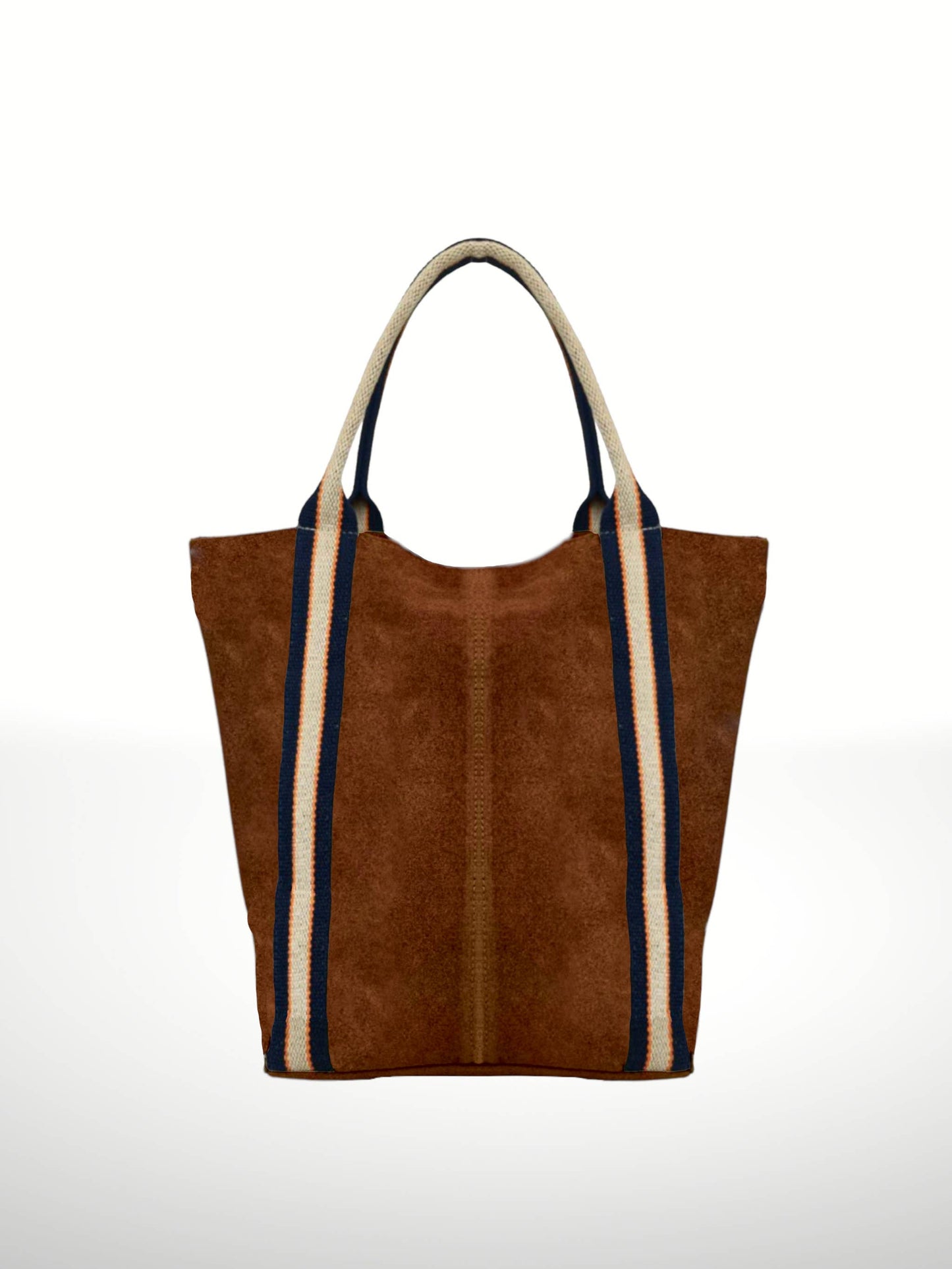 Melody Suede Leather Tote Bag 221890: Beige