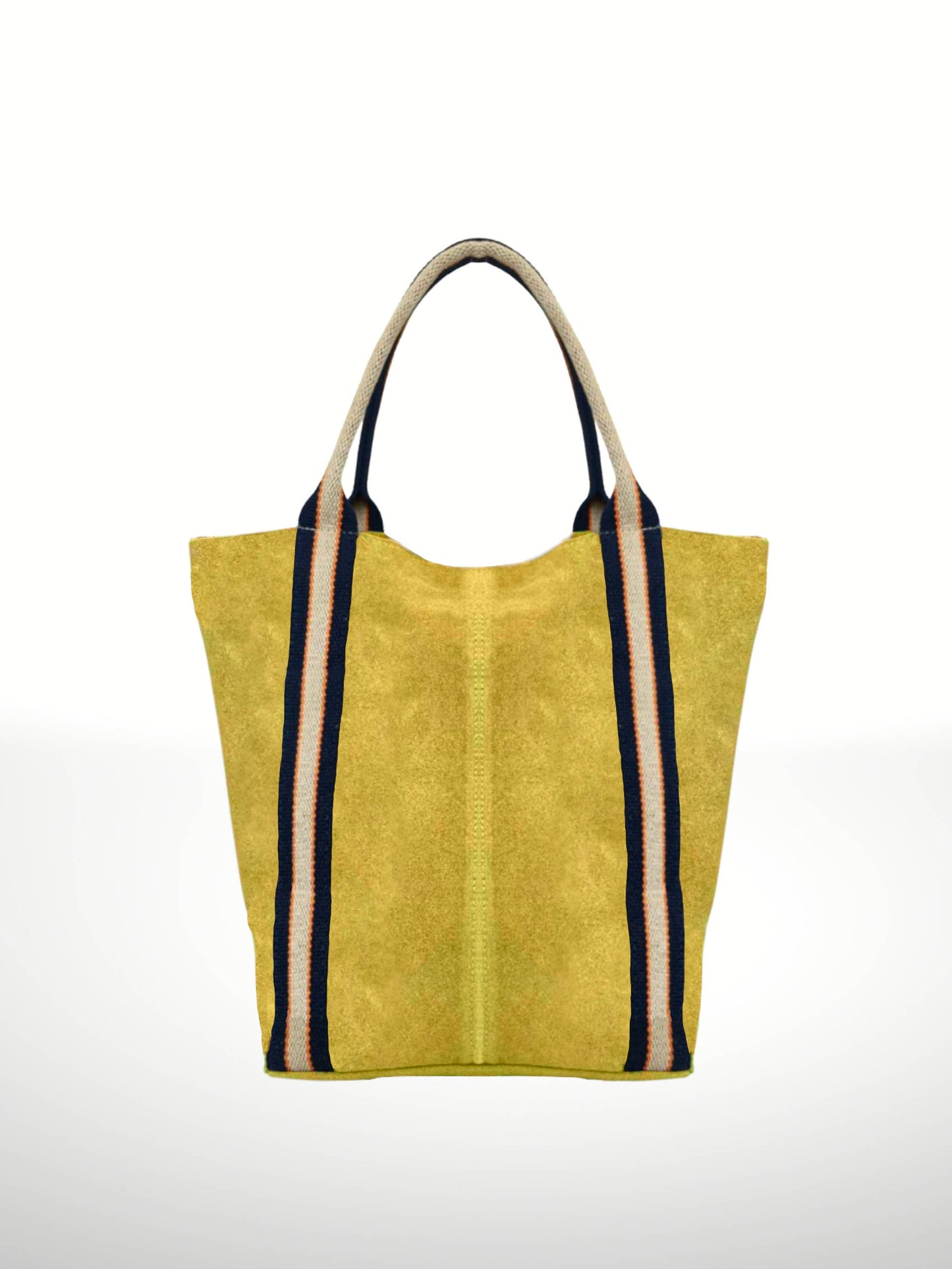 Melody Suede Leather Tote Bag 221890: Beige