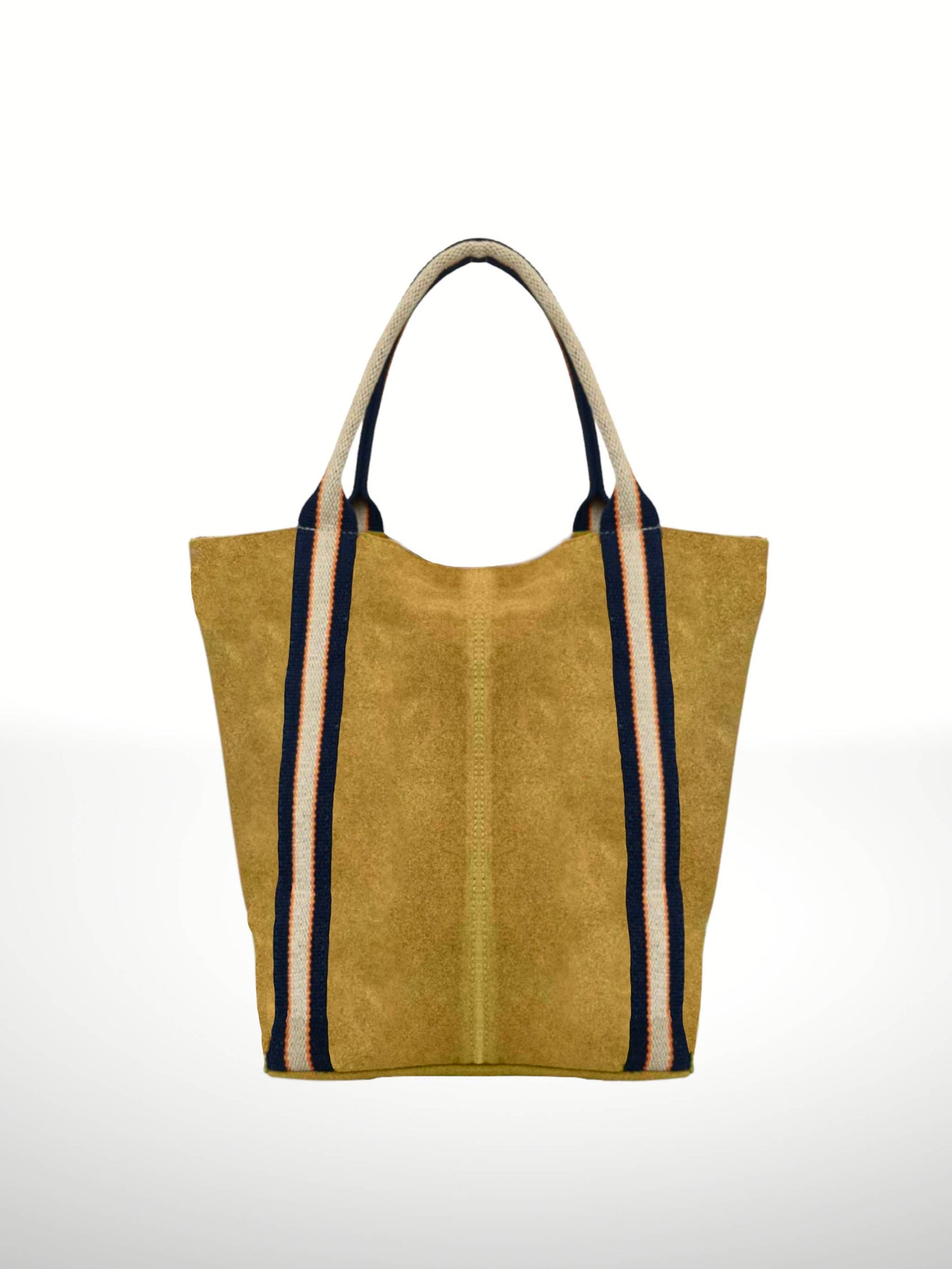 Melody Suede Leather Tote Bag 221890: Mustard