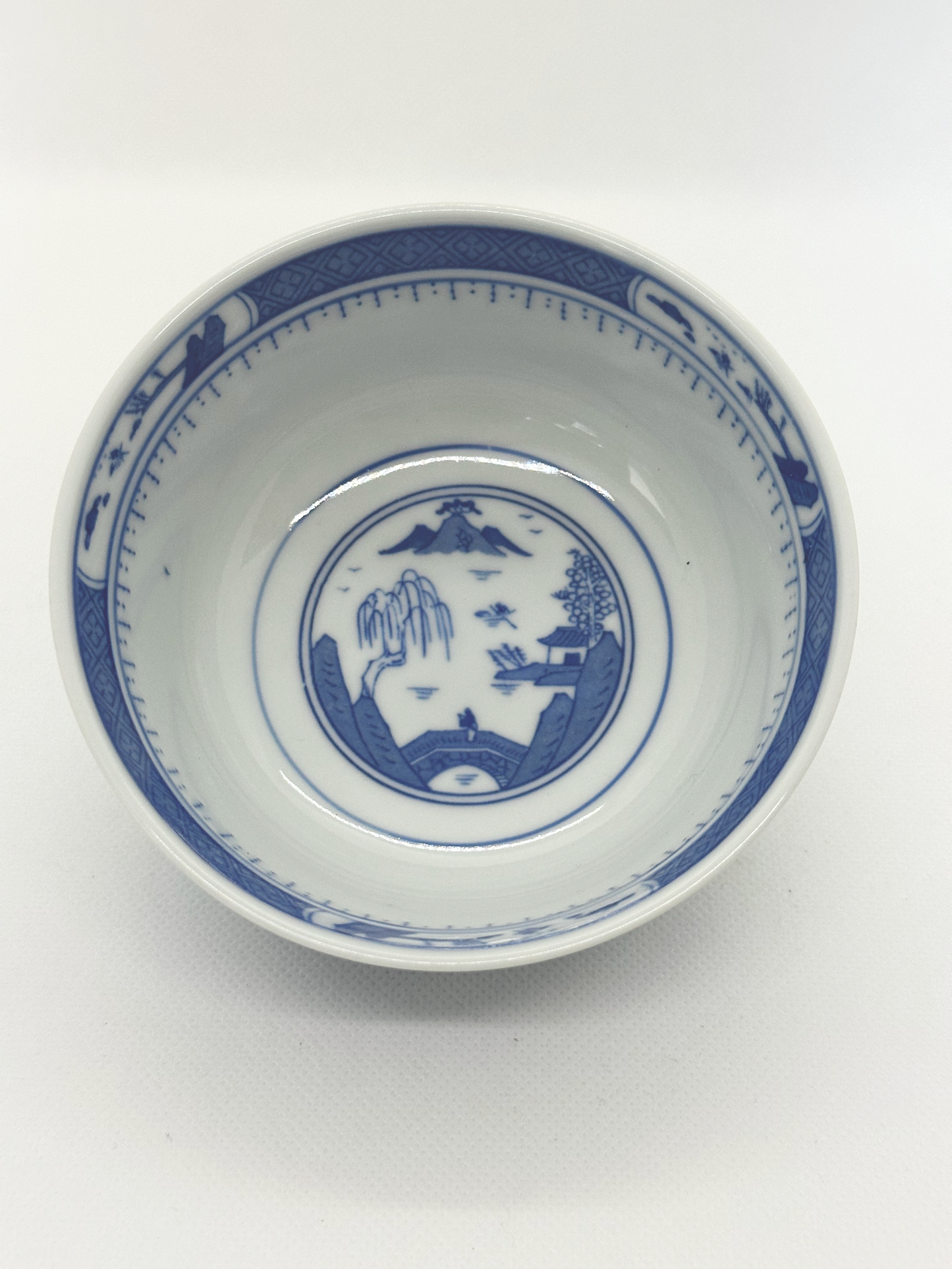Blue and White Asian Rice Bowl