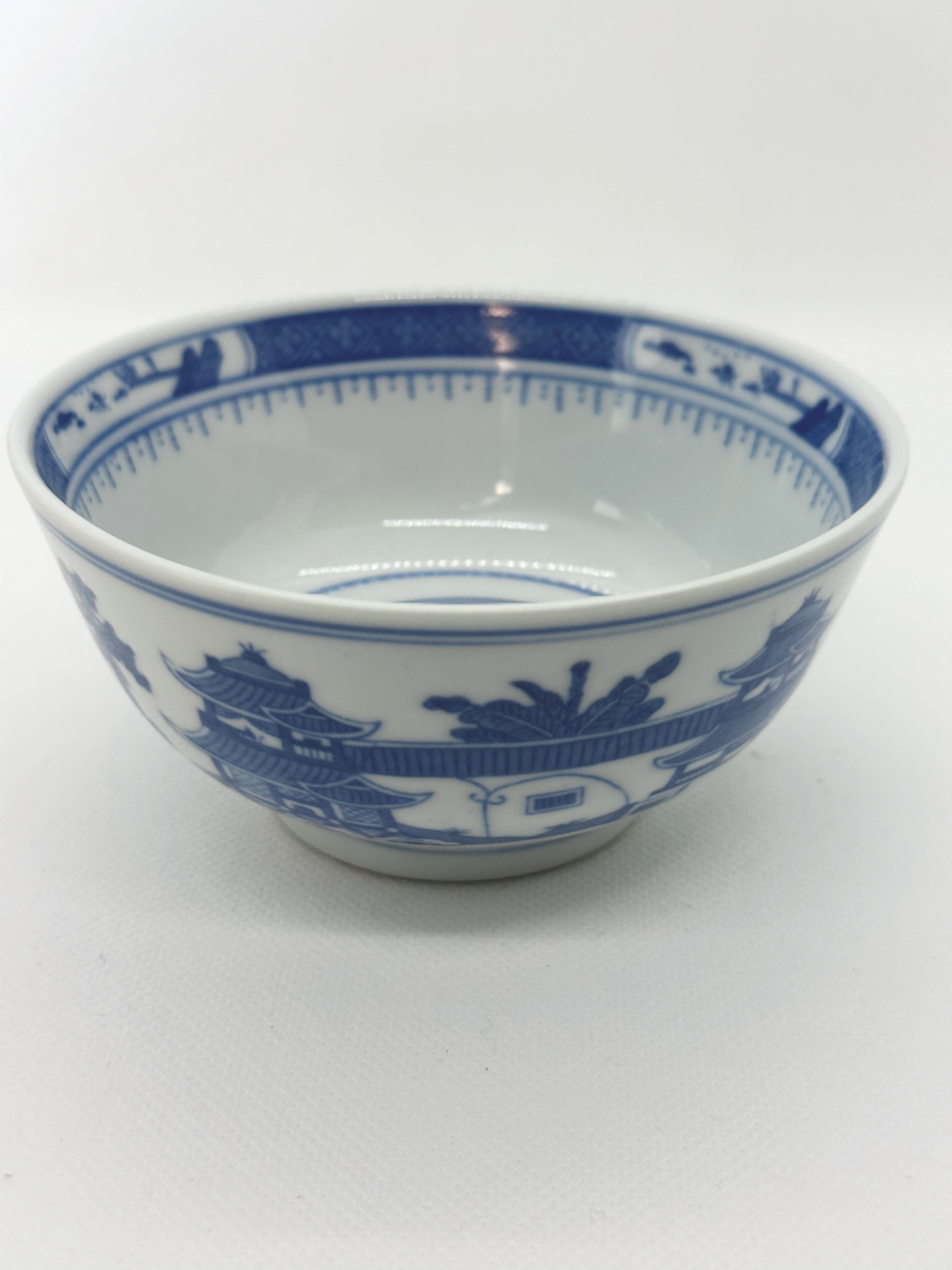Blue and White Asian Rice Bowl