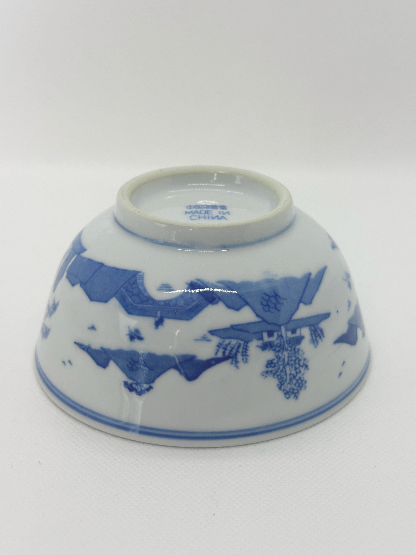 Blue and White Asian Rice Bowl