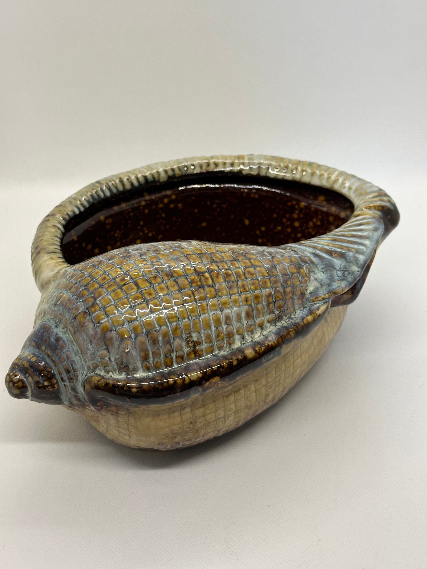 Conch Decorative Glazed Ceramic Planter