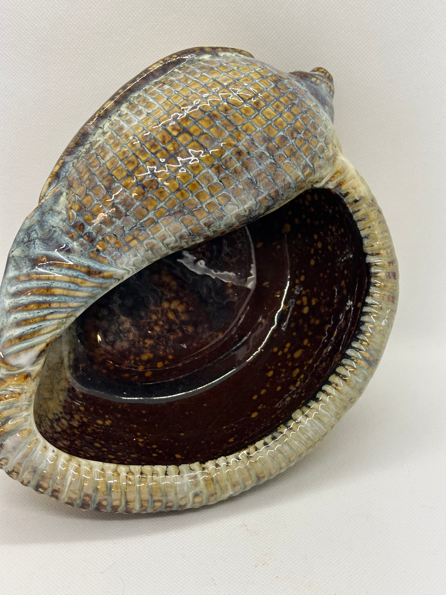 Conch Decorative Glazed Ceramic Planter