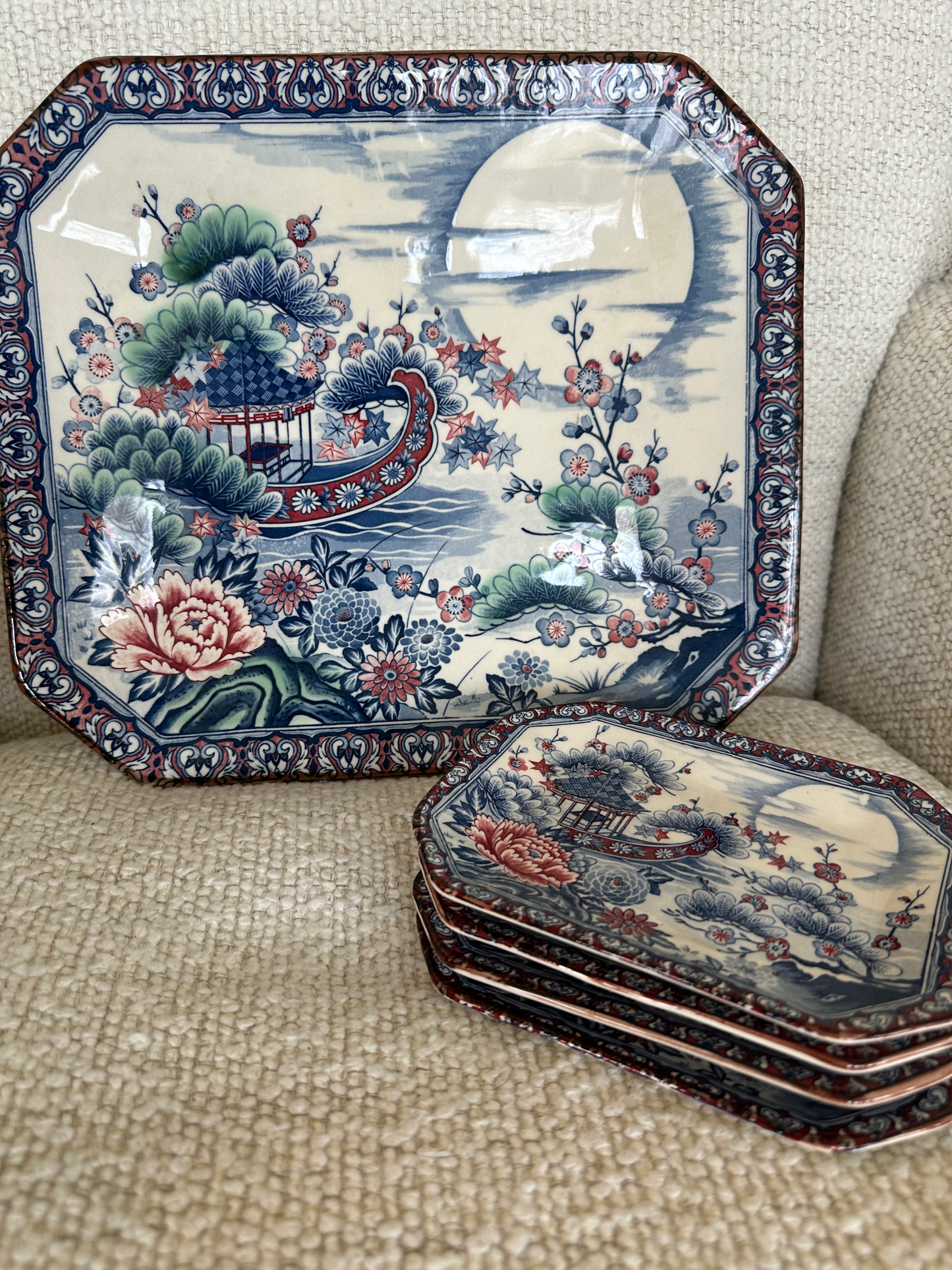 Japanese Ceramic Small Rectagular Plates