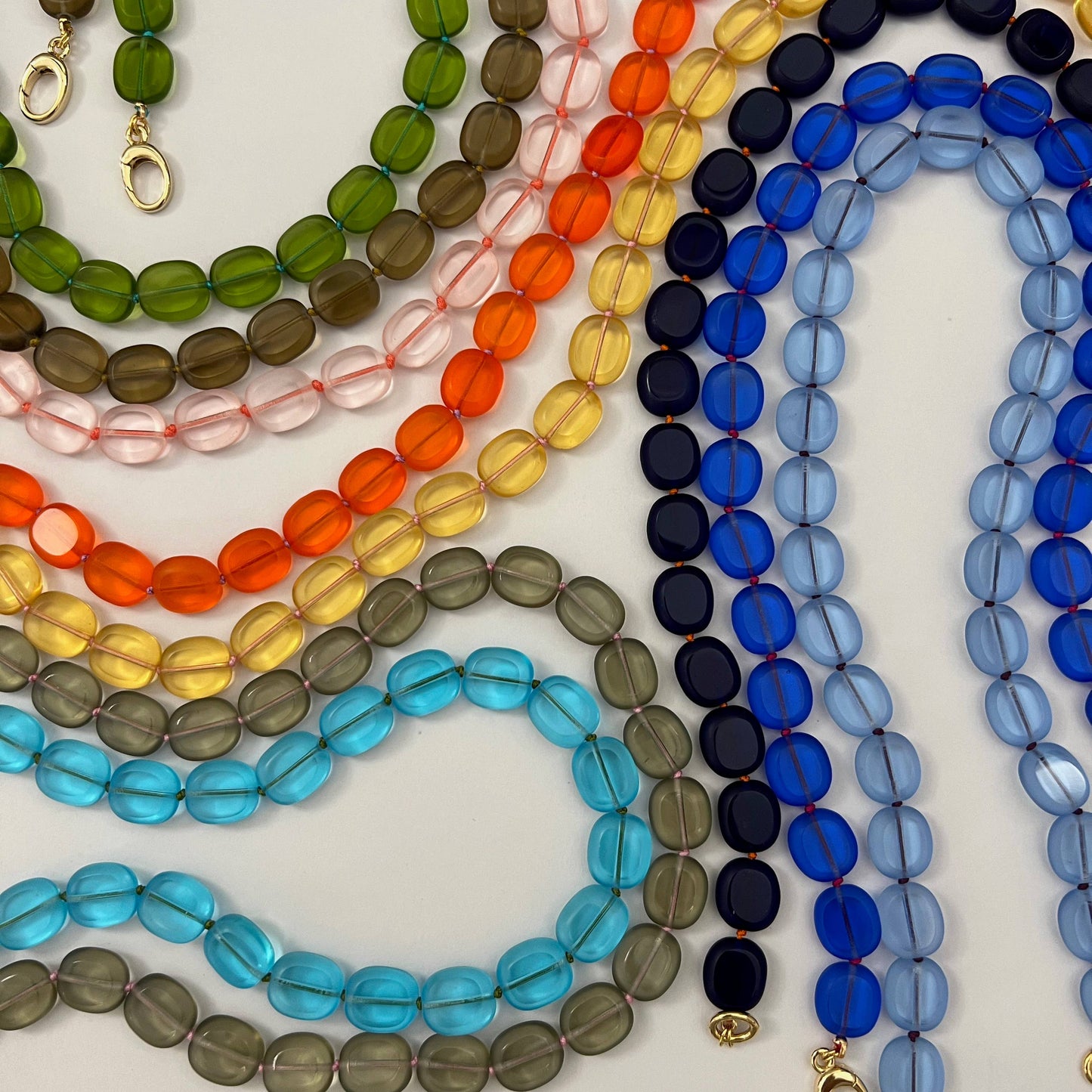 Stefanie Necklace: 16" / Olive/Turquoise