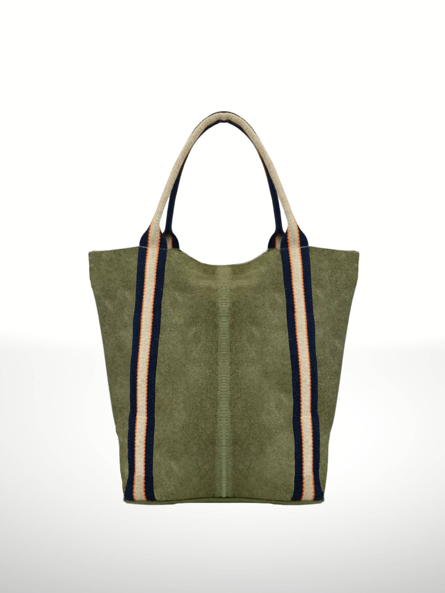 Melody Suede Leather Tote Bag 221890: Beige