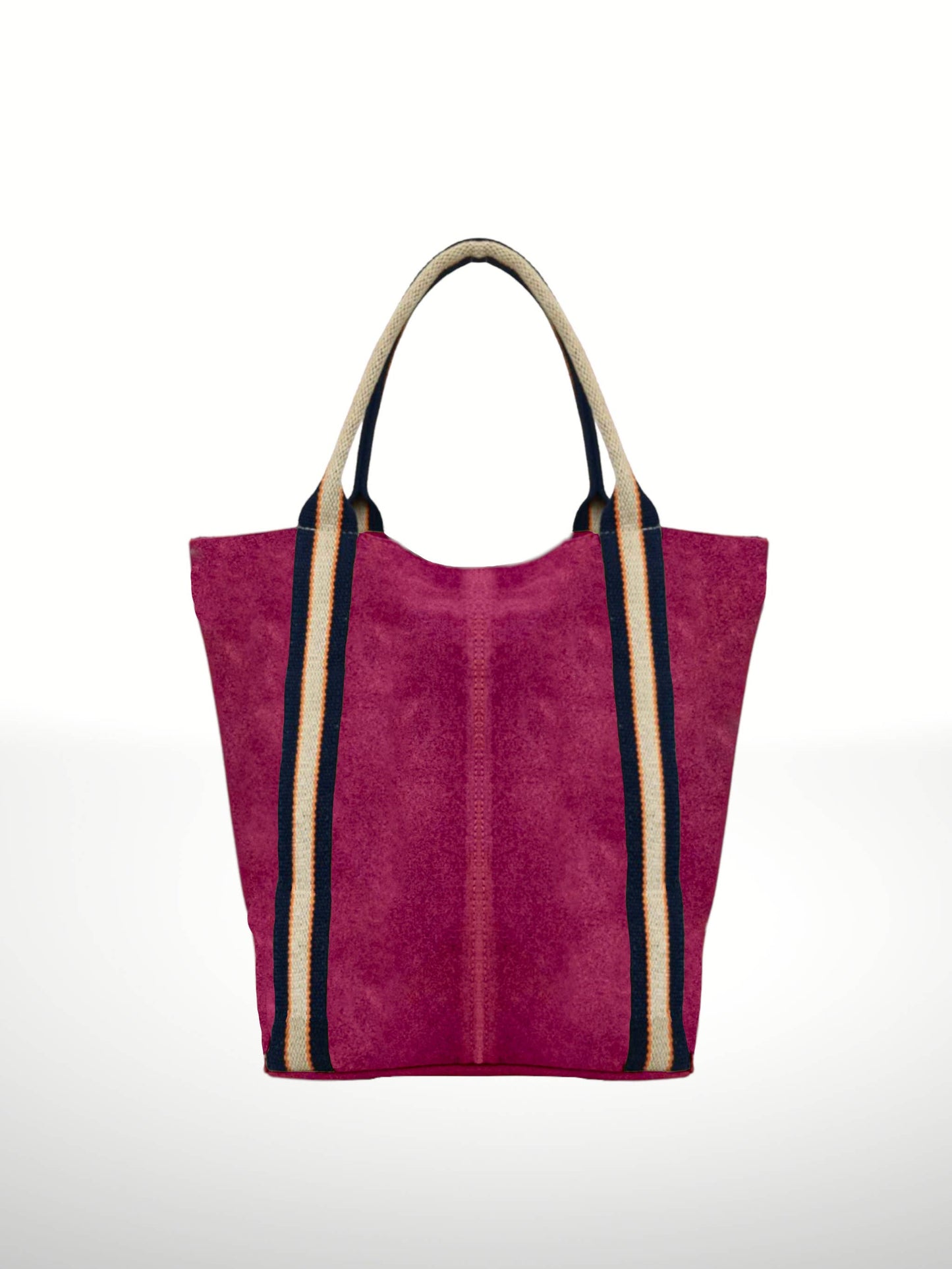 Melody Suede Leather Tote Bag 221890: Beige