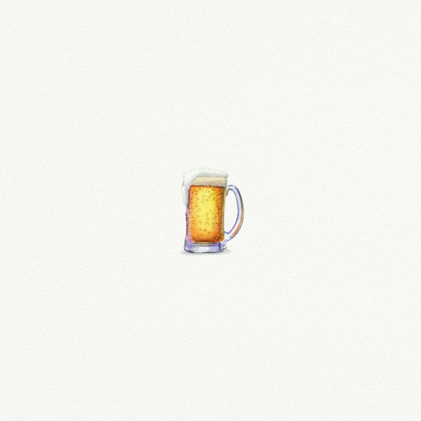 Beer Mug Miniature Watercolor Painting - Art Print