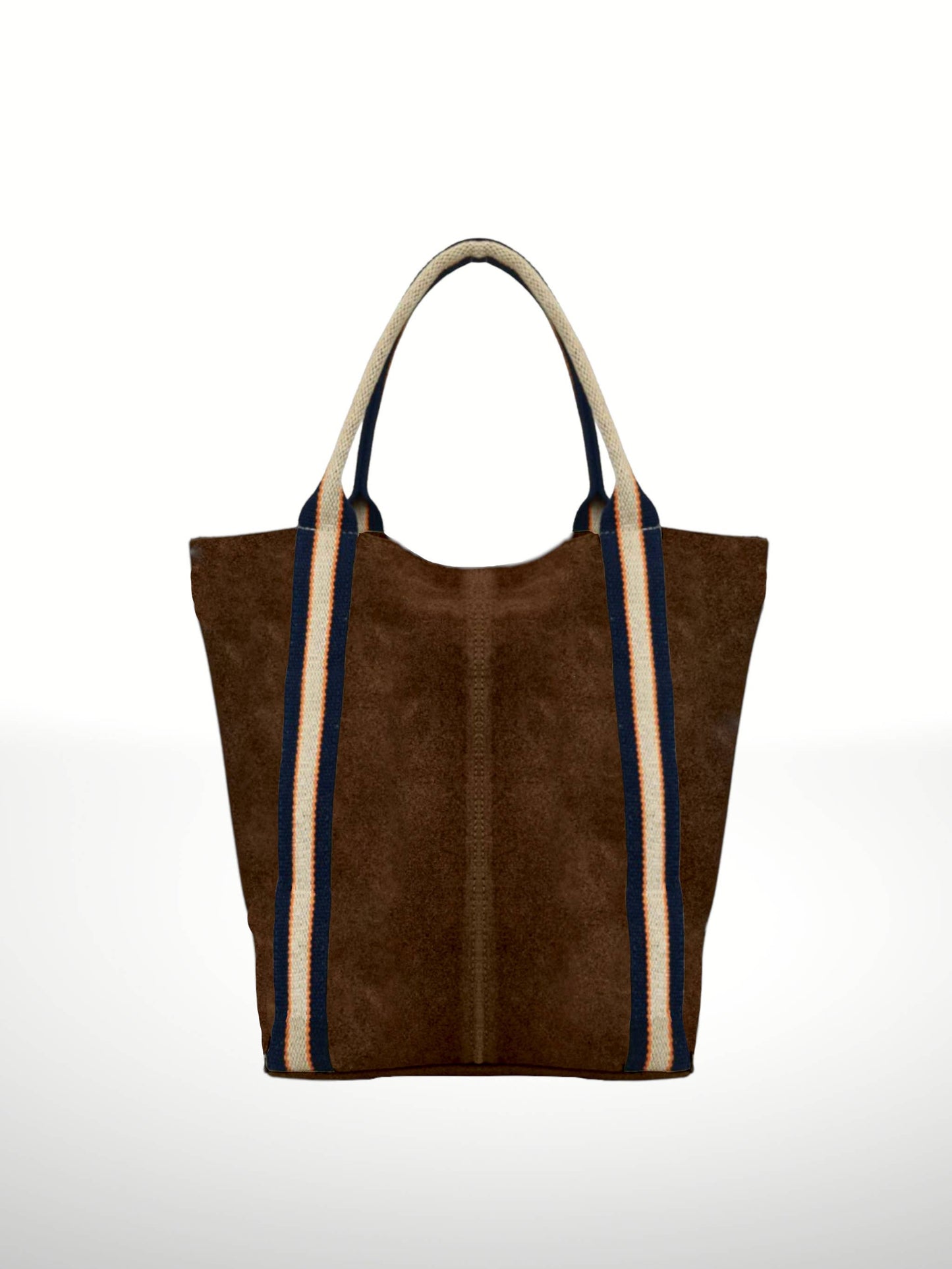 Melody Suede Leather Tote Bag 221890: Beige
