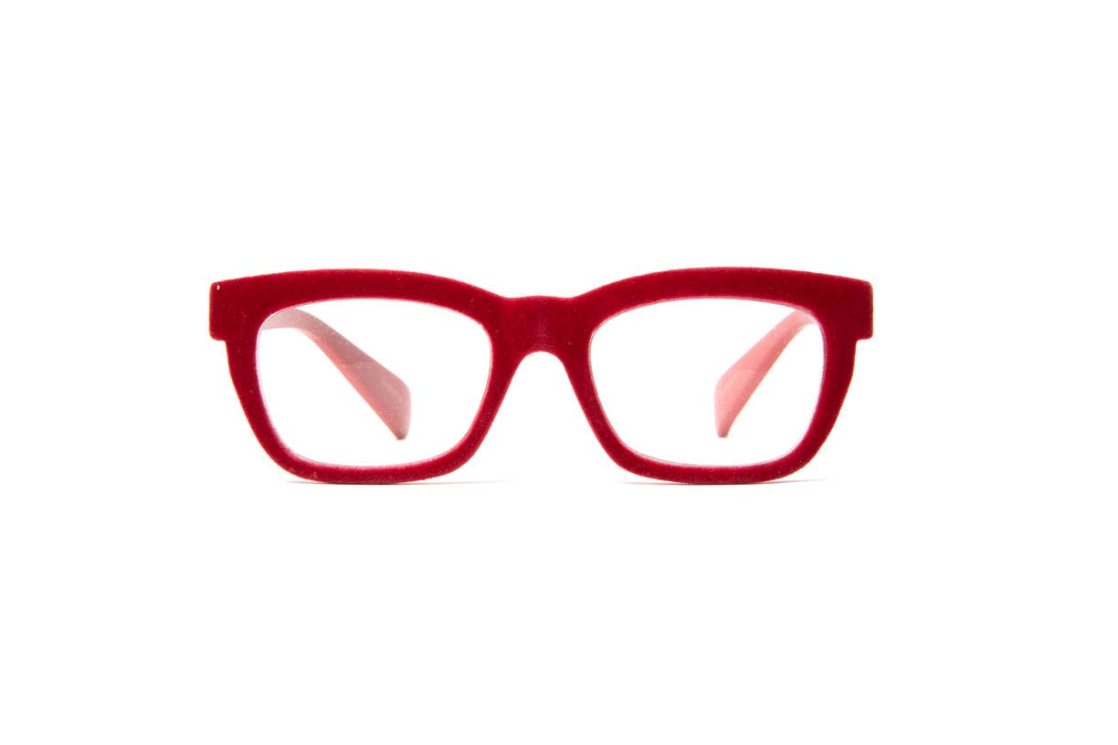 Dubai Red Velvet Unisex Reading Glasses: +1.50