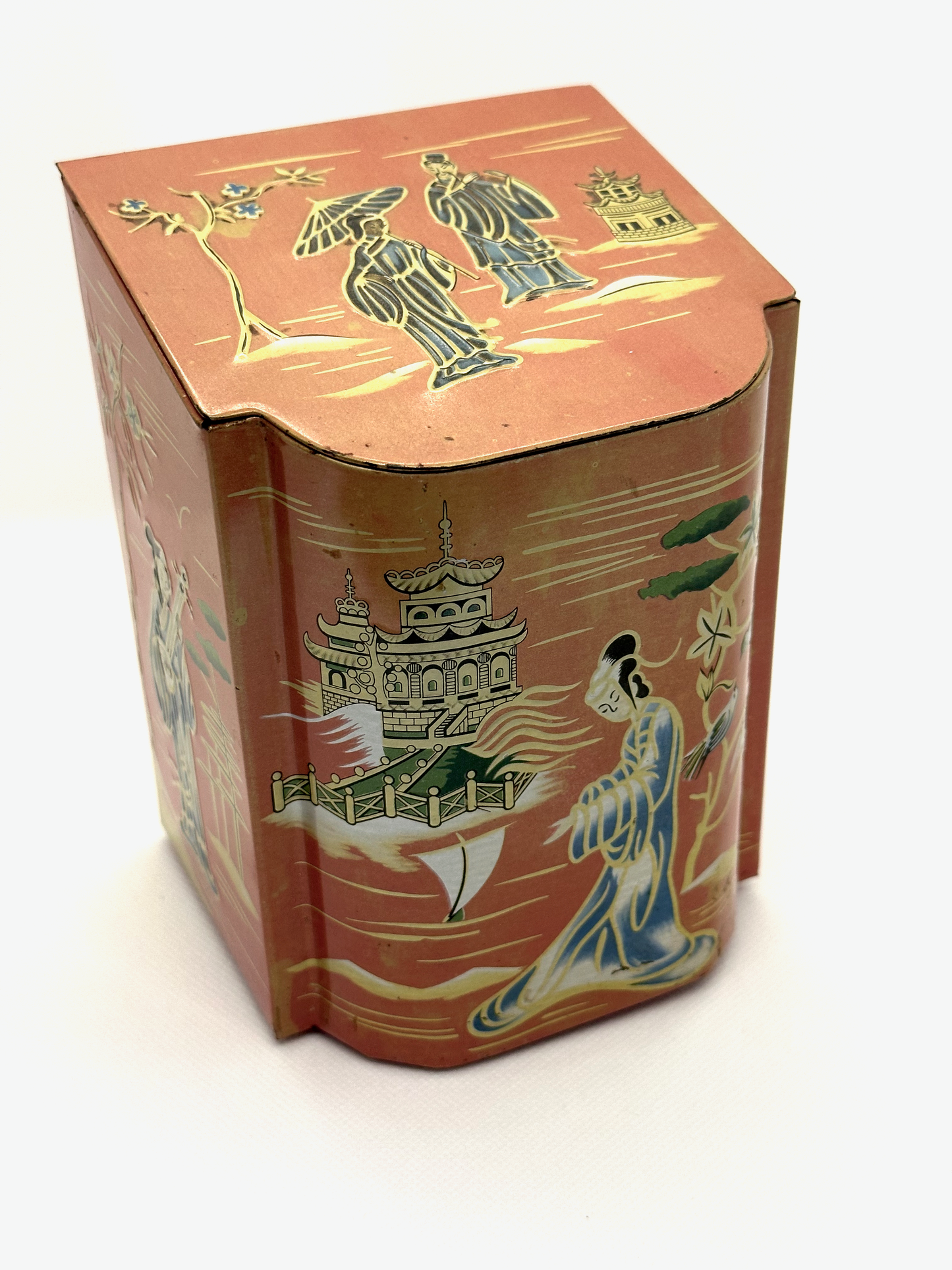 Vintage Asian Style Tea Caddy