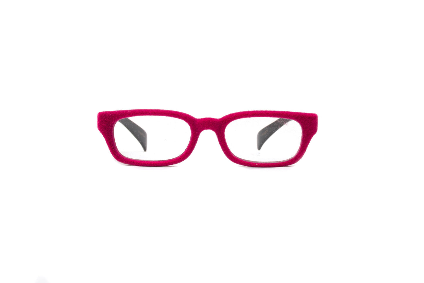 Sydney Pink Velvet Reading Glasses, Matte Black Temples: +1.50