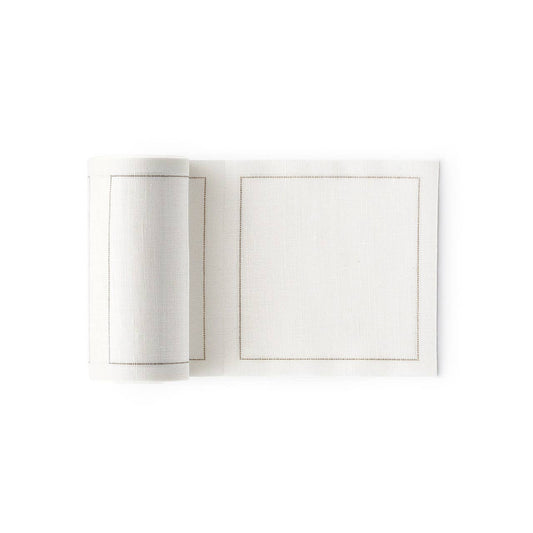 Cream Linen Cocktail Napkins 50 Units