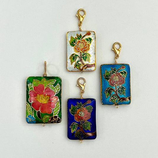 Cloisonné Pendants: Turquoise