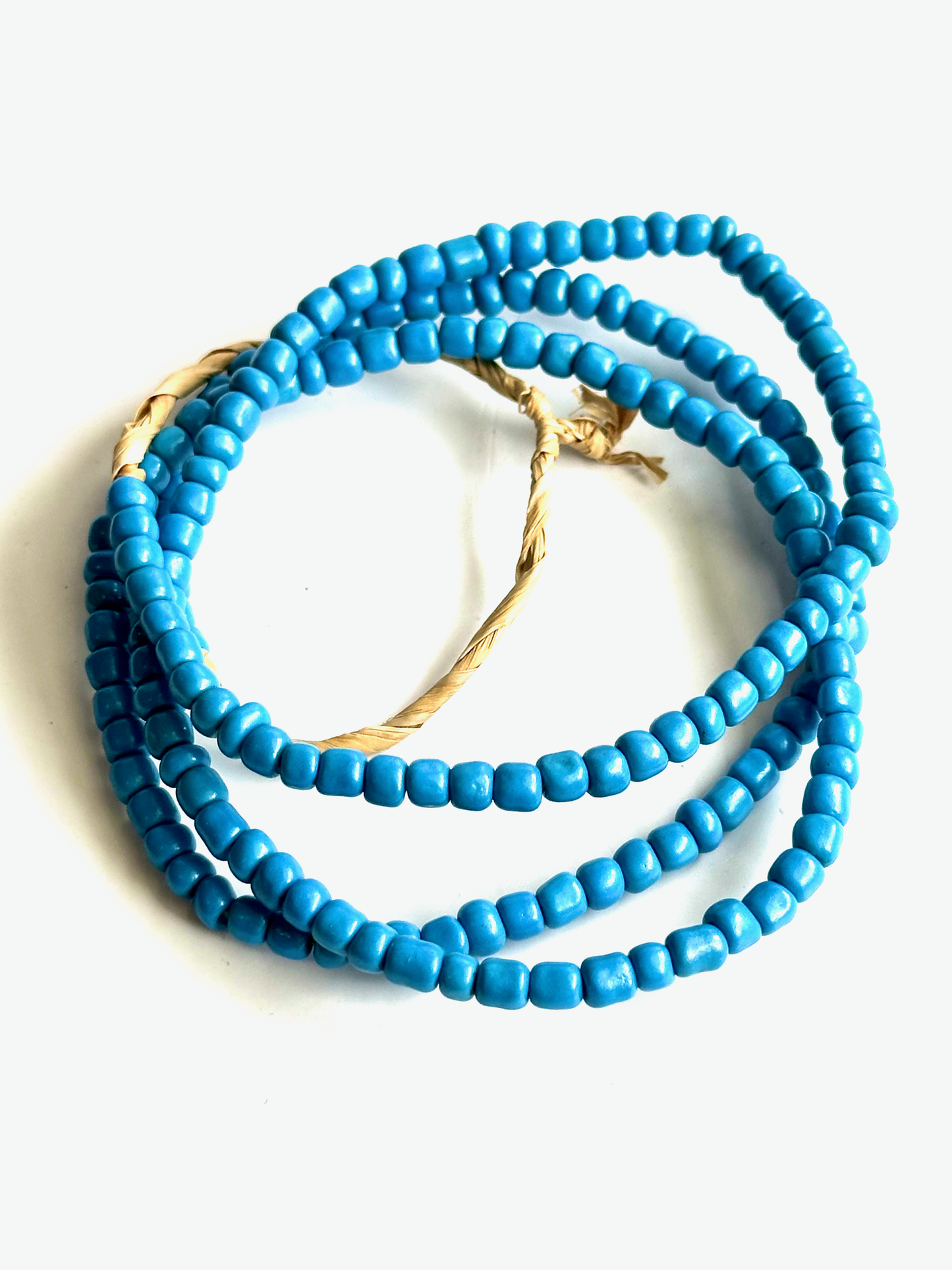 African Maasai Glass Seed Beads - Cerulean