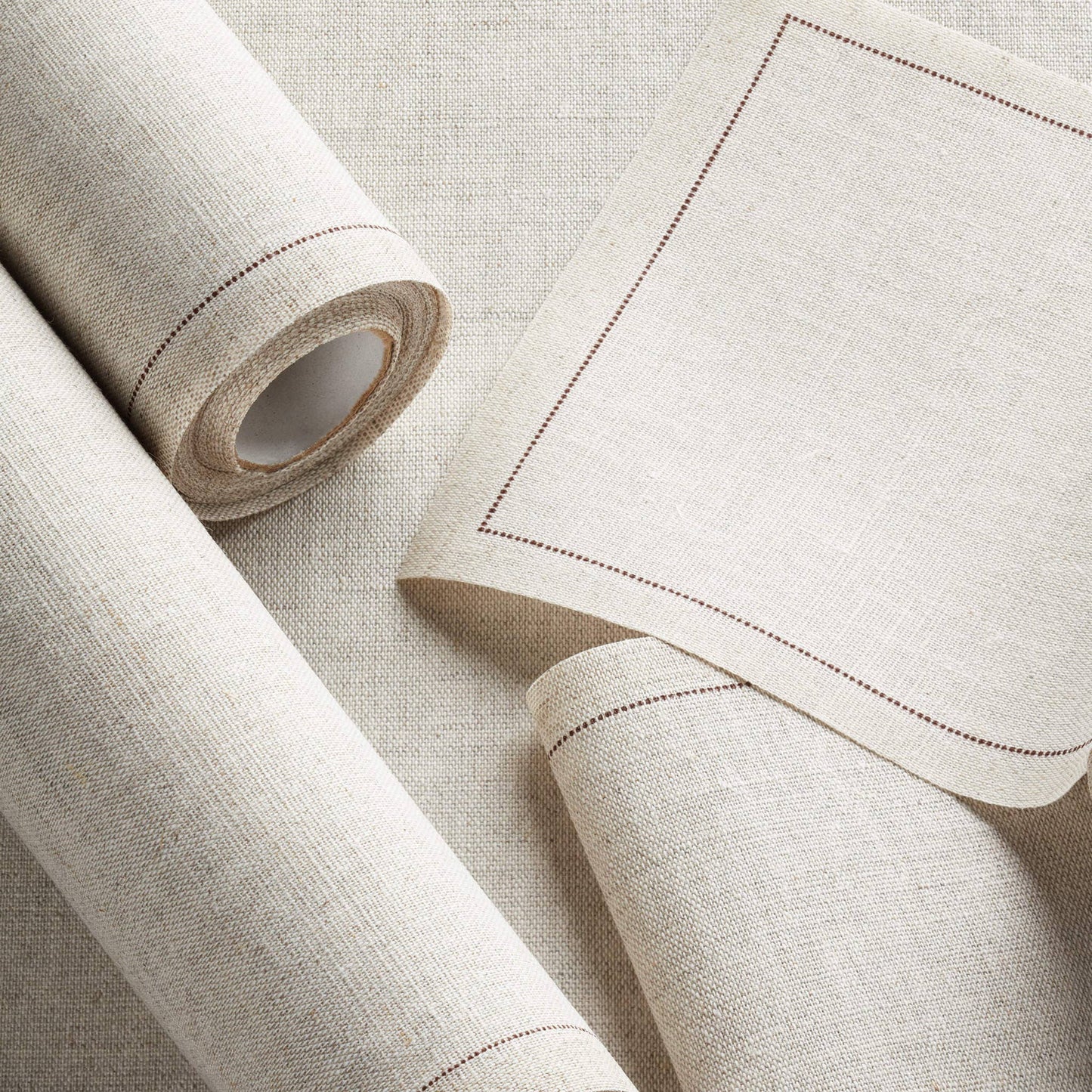 Natural Linen Cocktail Napkins 50 Units