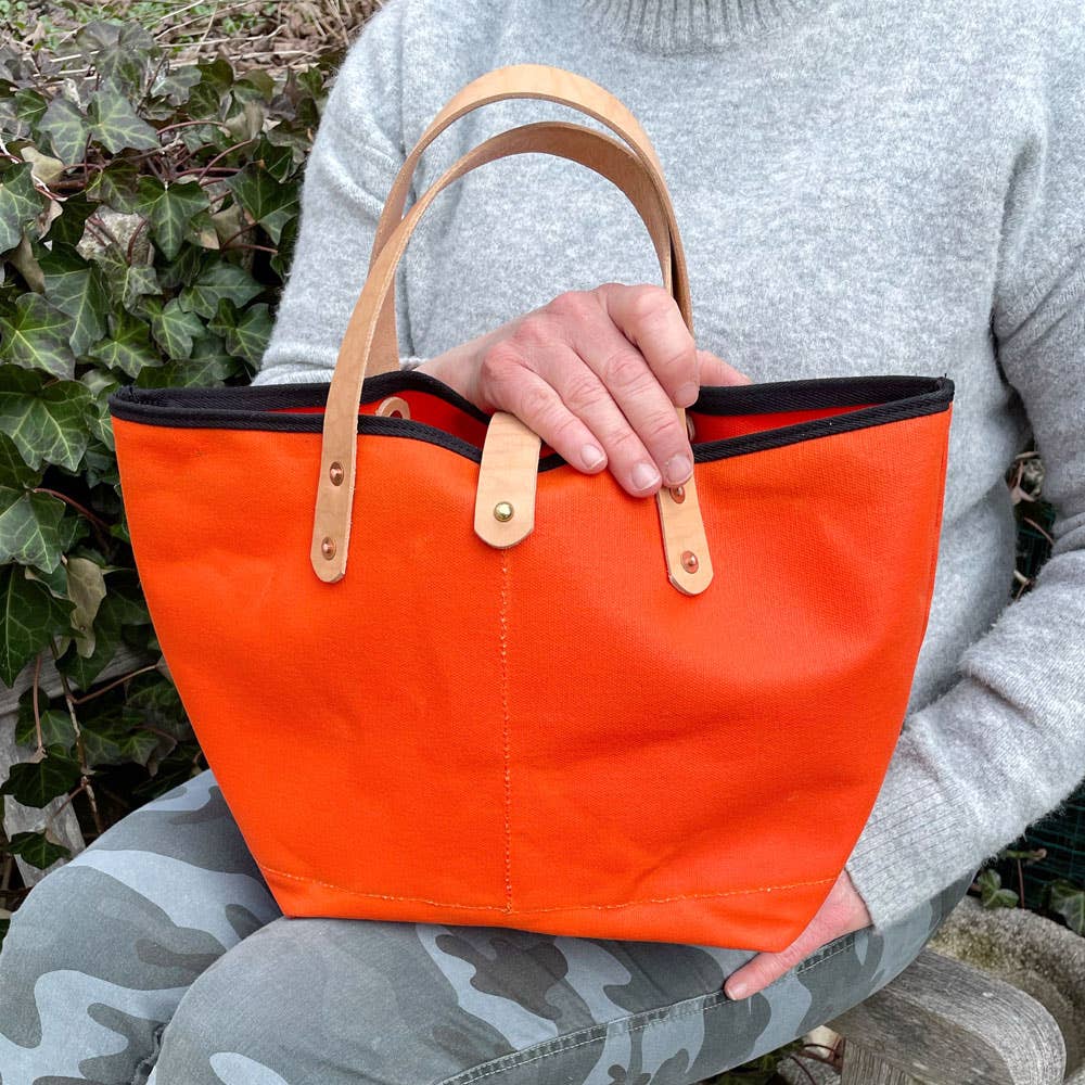 Orange Waxed Canvas All Day Mini Tote