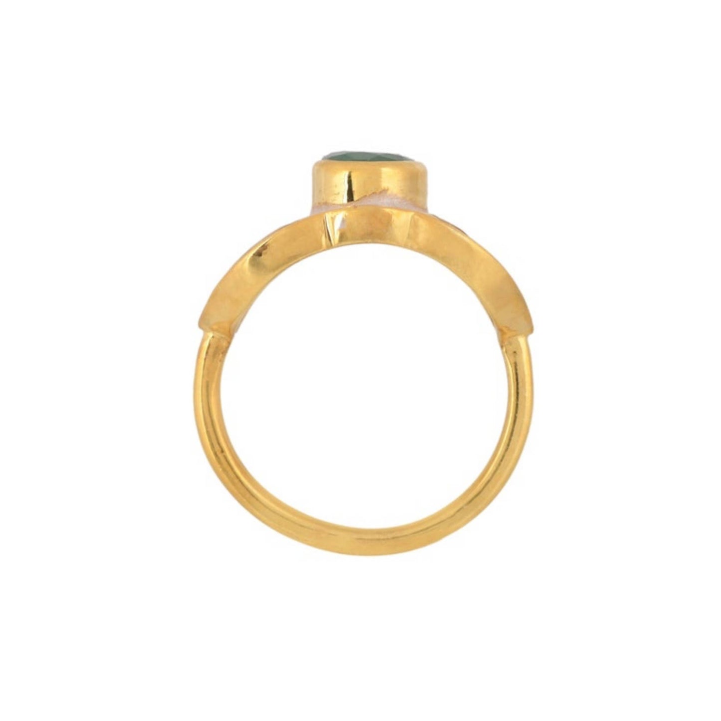 Emerald Enamel Gold Vermeil Cocktail Ring