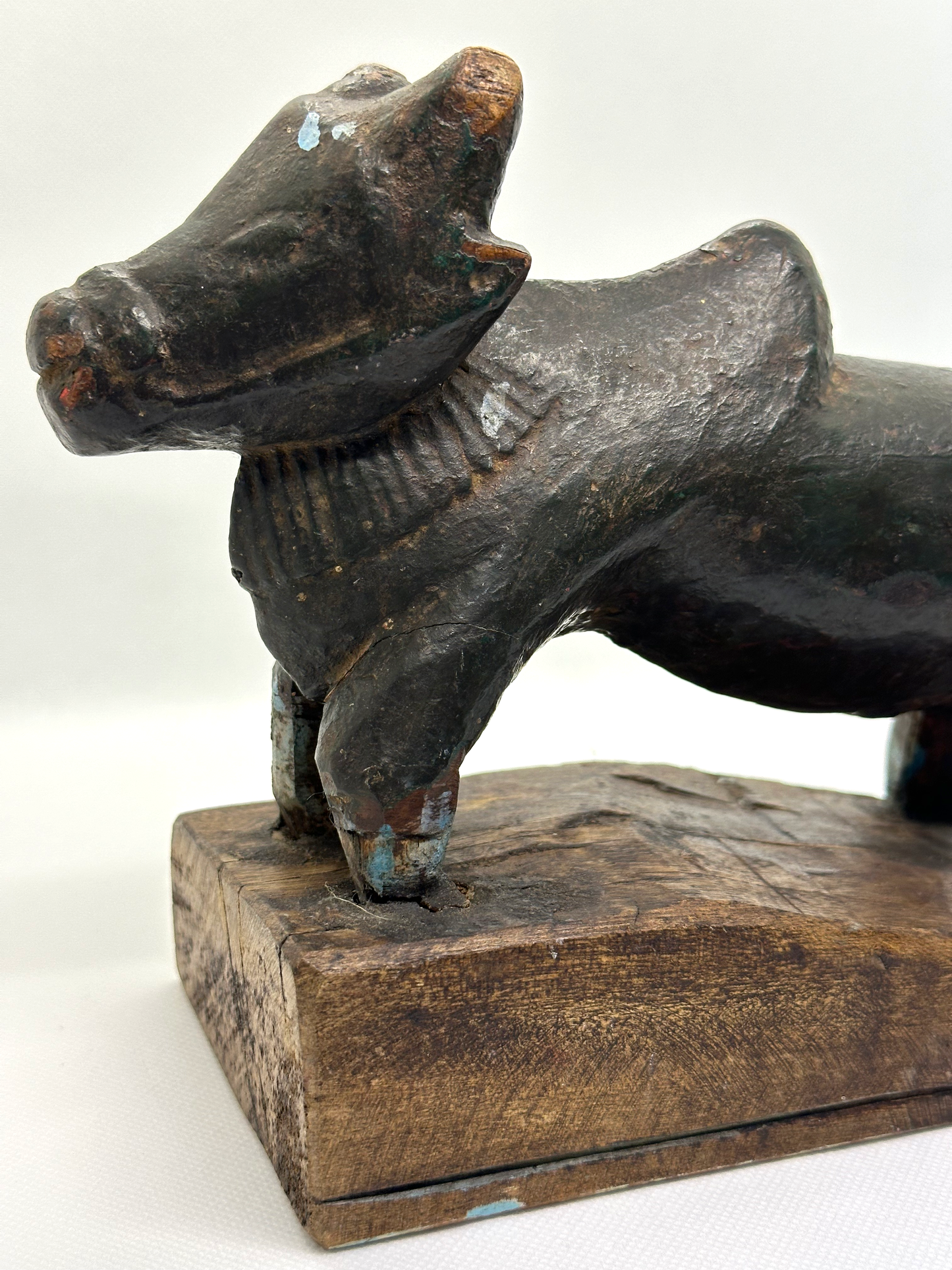 Vintage Primitive Shiva Nandi Bull Statue