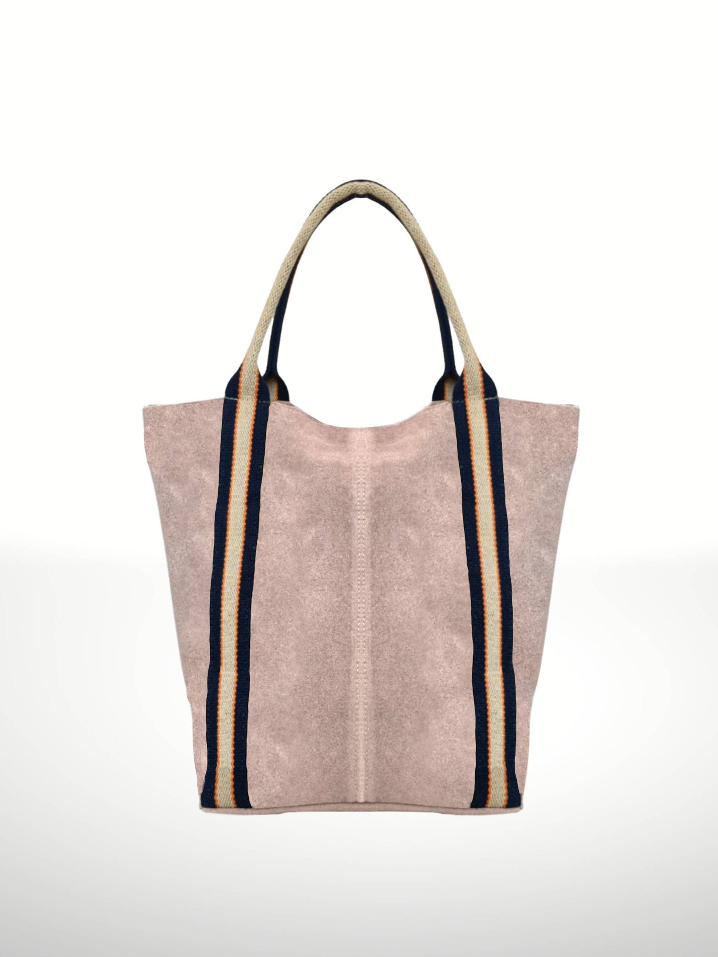 Melody Suede Leather Tote Bag 221890: Beige