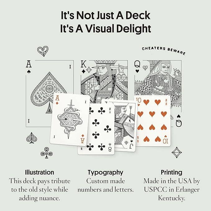Ivory Playing Cards | Unique Illustration and Symbols