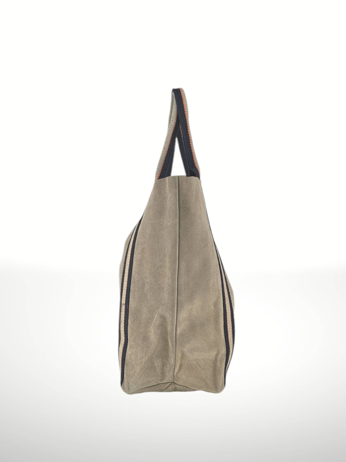 Melody Suede Leather Tote Bag 221890: Beige