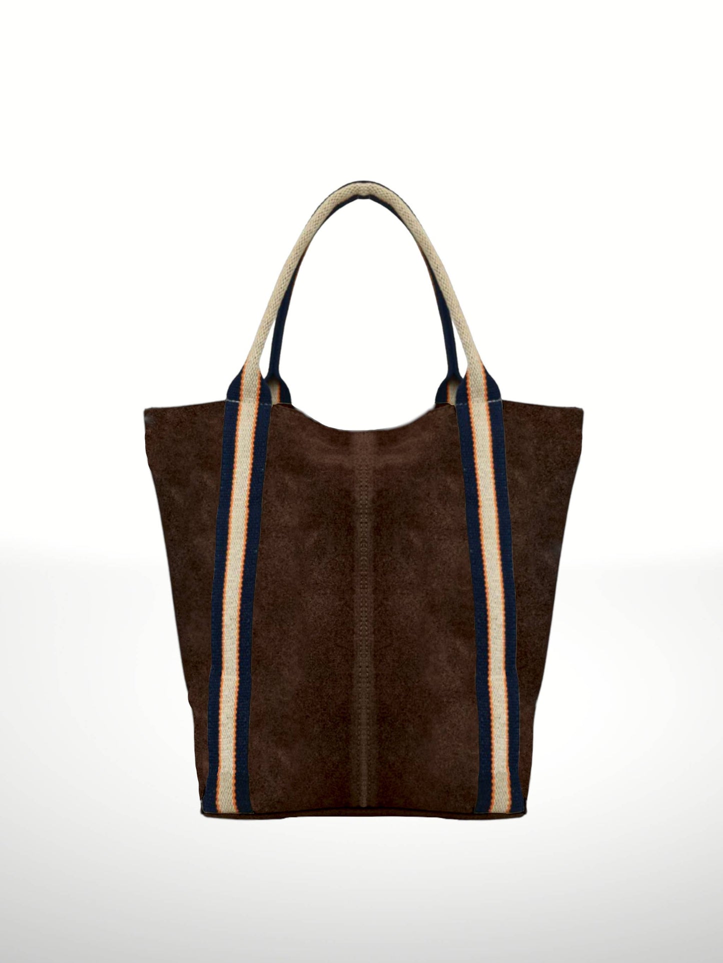 Melody Suede Leather Tote Bag 221890: Beige