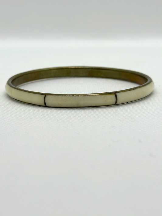 Vintage Brass and Bone Sim Bangle