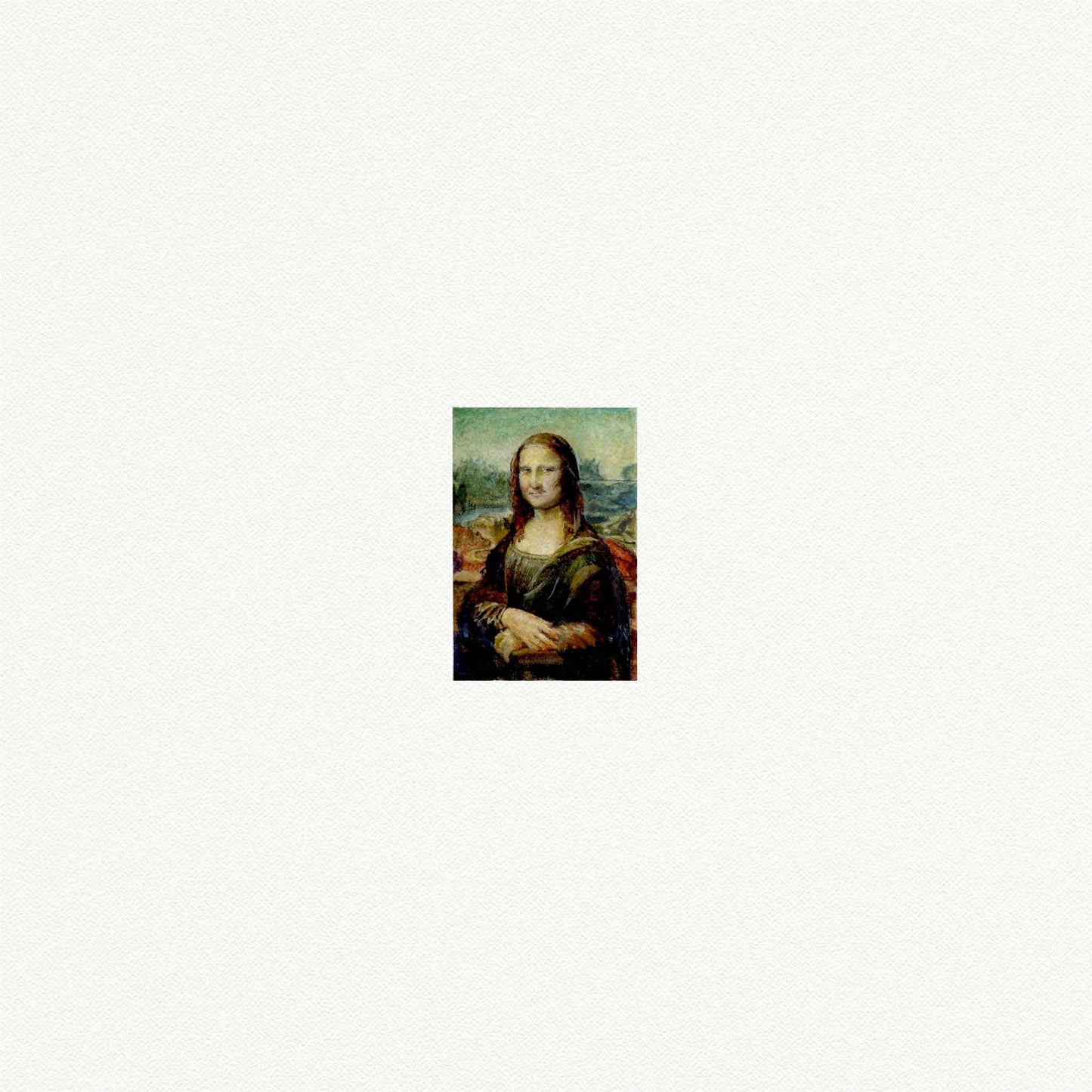 Mona Lisa Miniature Watercolor Painting - Art Print