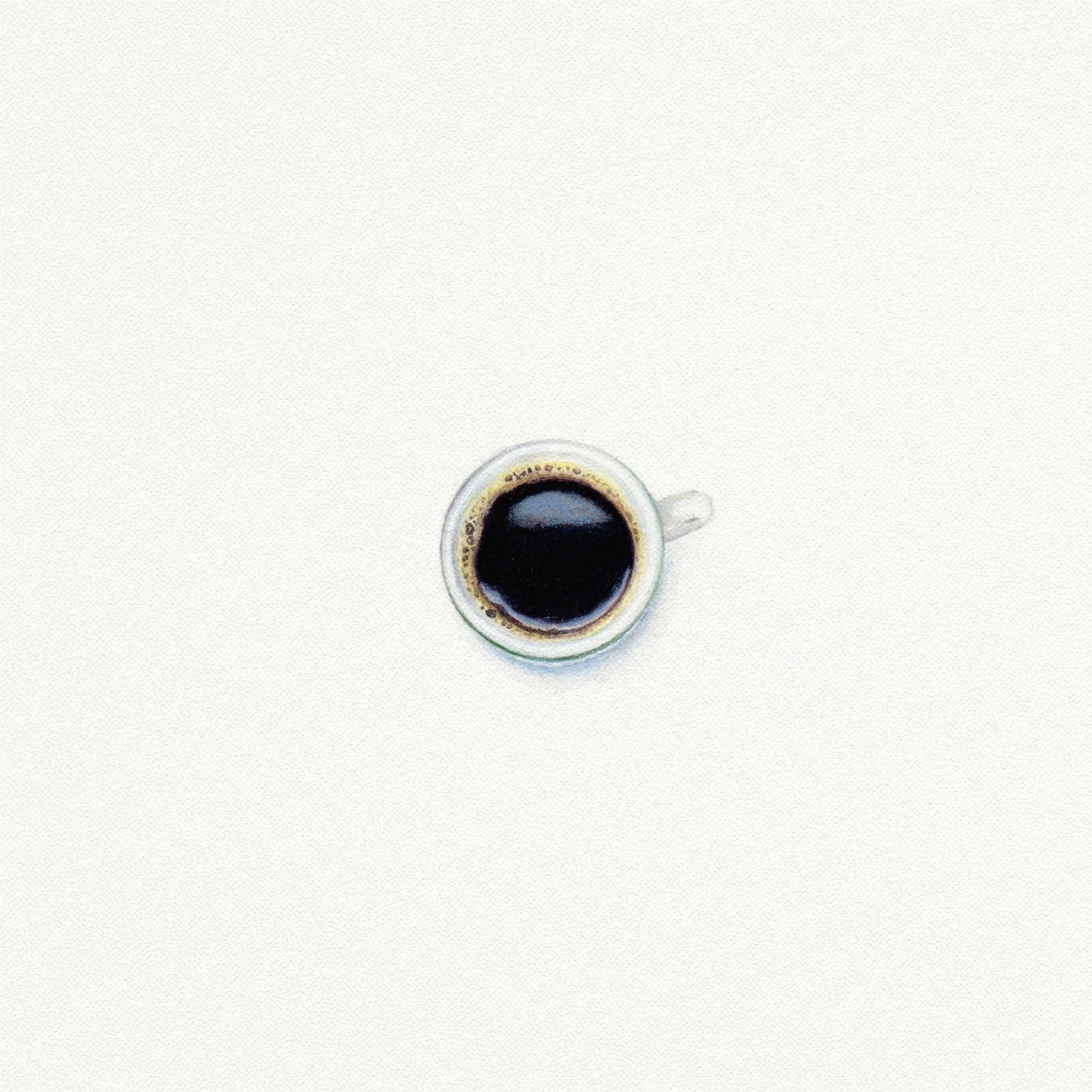 Cup of Coffee Miniature Watercolor Painting - Art Print