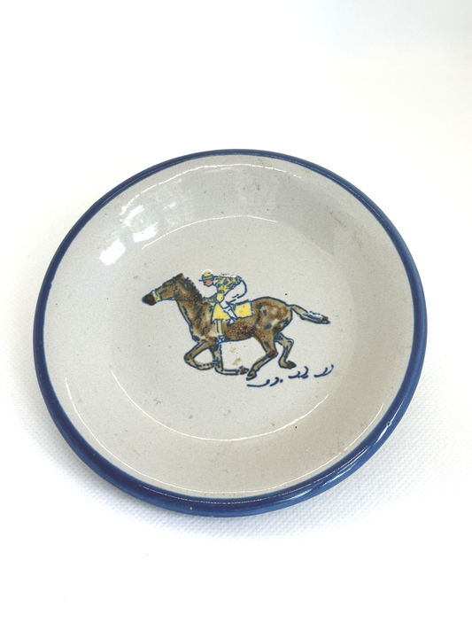 Louisville Stoneware - Tiny Trinket Dish with Horse and Rider