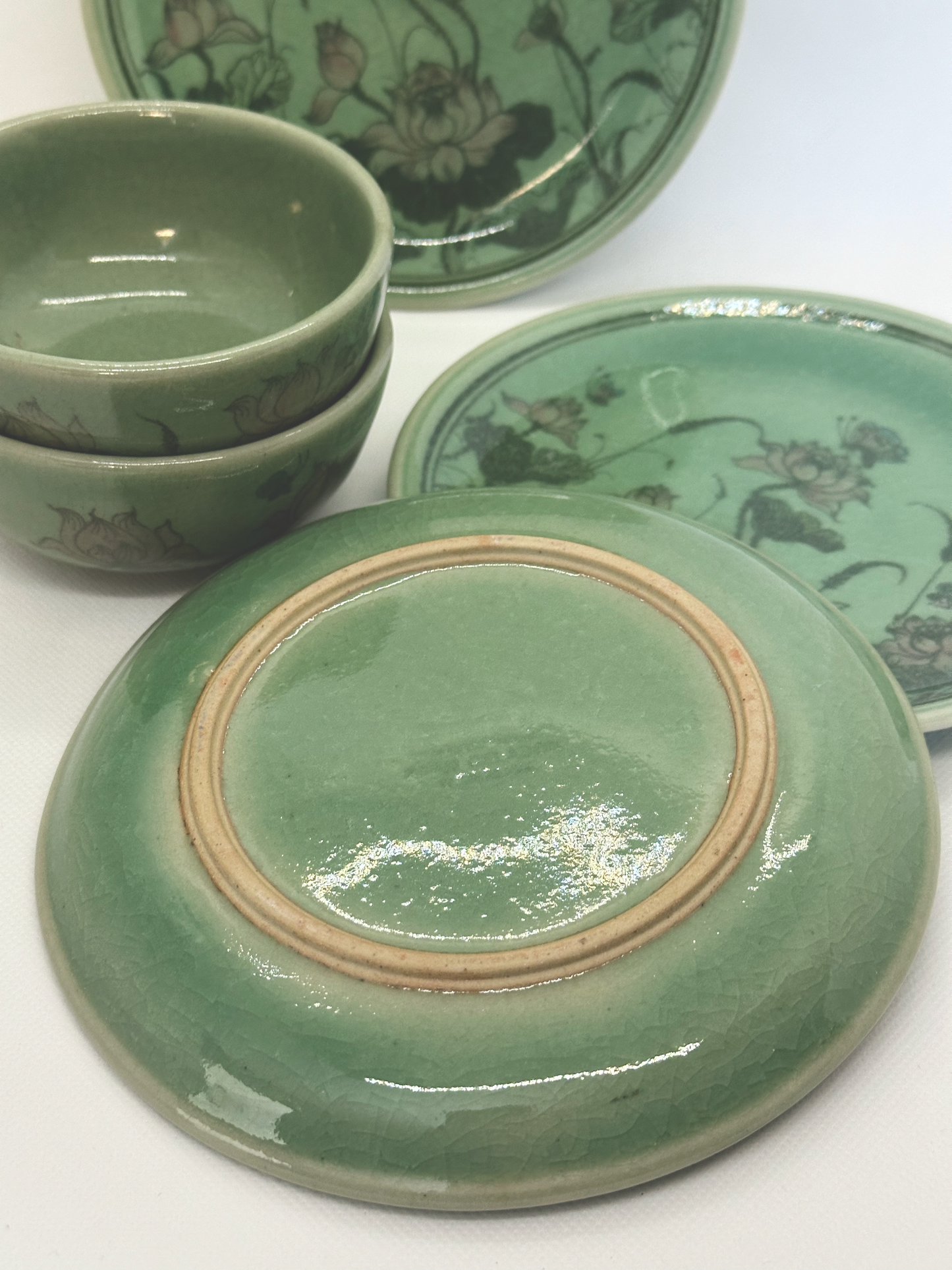 Novica Lotus Celadon Dishes