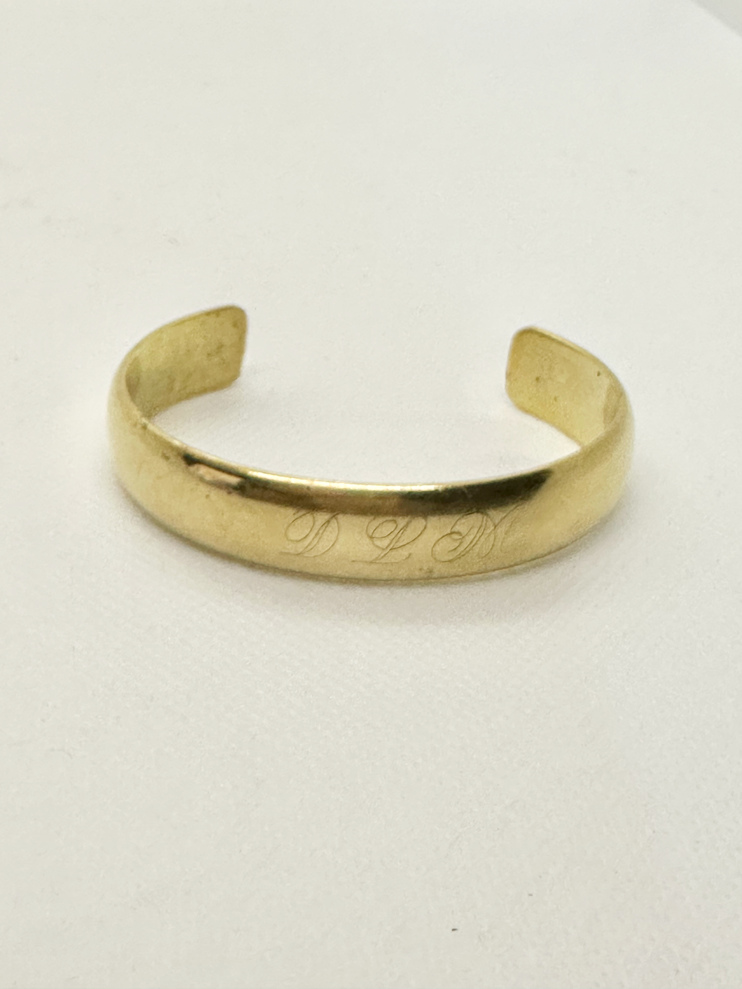 Solid Brass Monogramed Cuff