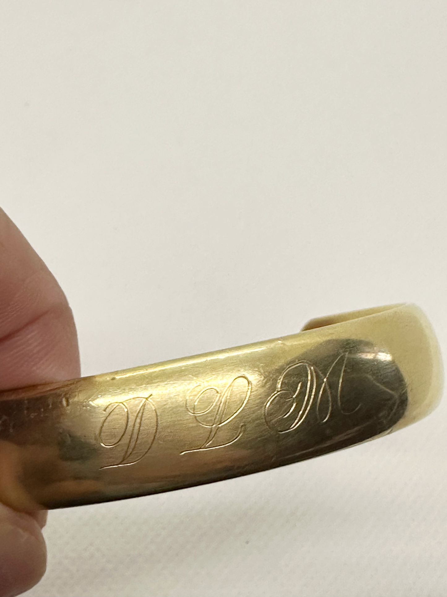 Solid Brass Monogramed Cuff