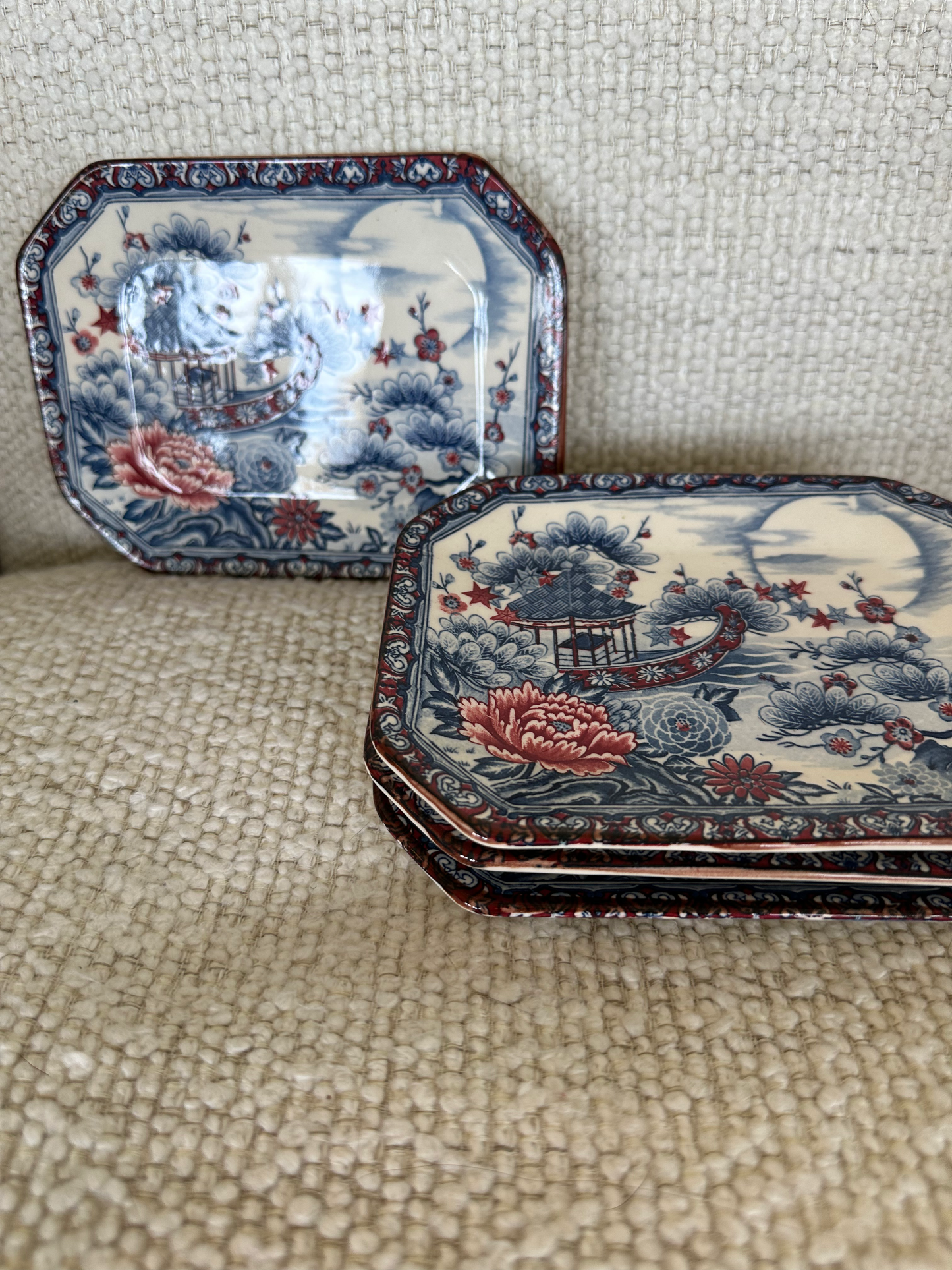 Japanese Ceramic Small Rectagular Plates