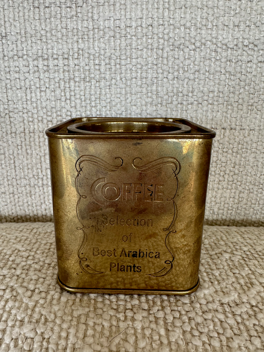 Vintage Brass Coffee Tin