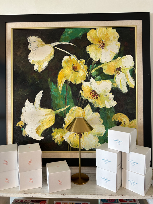 Large Yellow Floral Painting