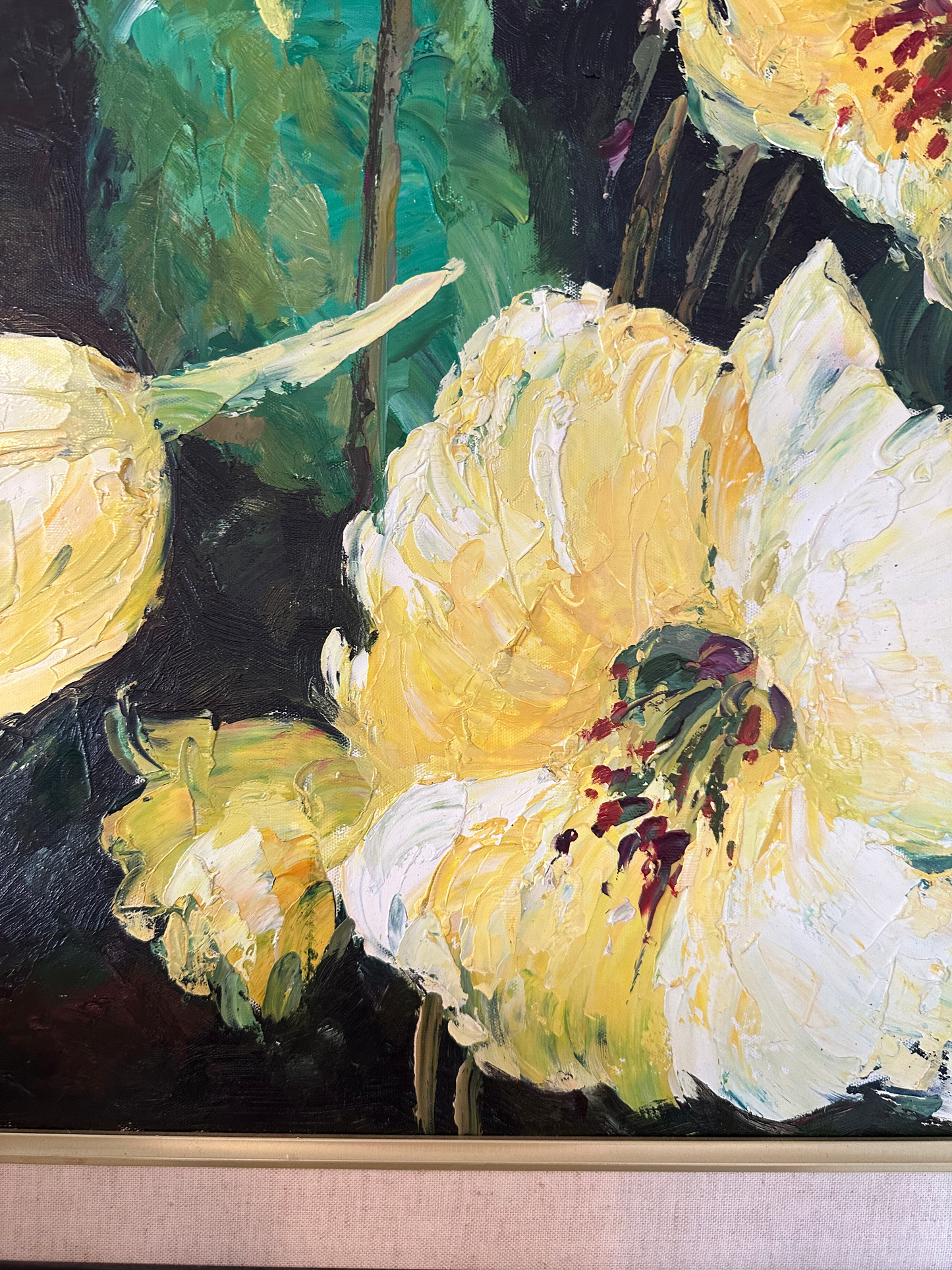 Large Yellow Floral Painting