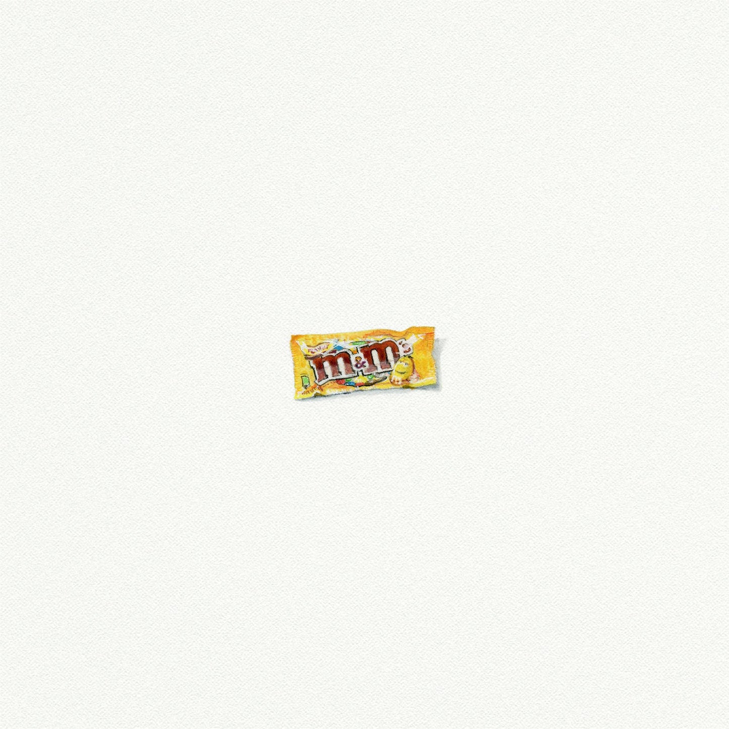 Peanut M&MS Miniature Watercolor Painting - Art Print