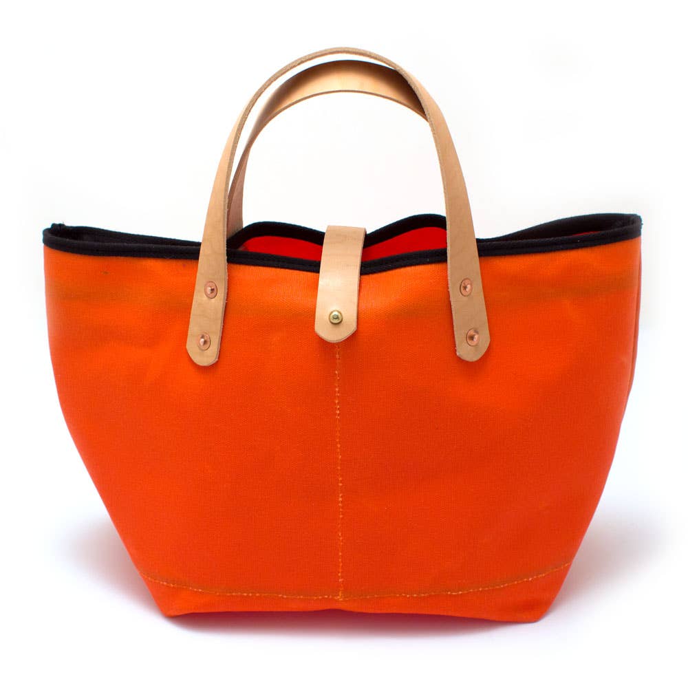 Orange Waxed Canvas All Day Mini Tote