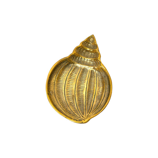 Brass Seashell Shaped Jewelry Dish
