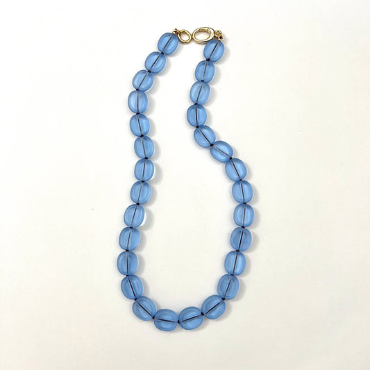 Stefanie Necklace: 16" / Aqua/Burgundy